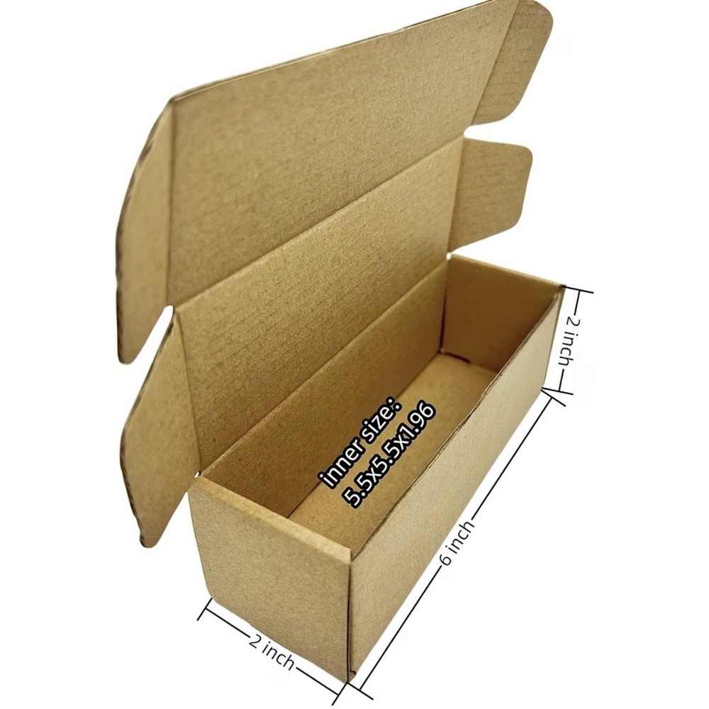 6 X 2 X 2" Small Shipping Boxes 50 Pack Corrugated Cardboard Packaging Bus